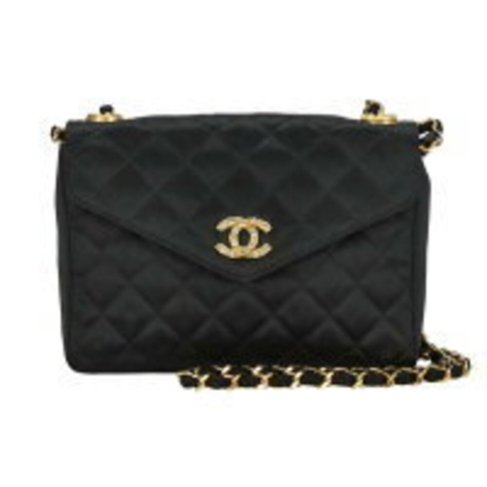 Chanel satin shoulder bag